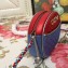 Gucci Laminated Leather Small Bag 510388 Metallic Red/Blue 2019