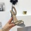 Valentino Heel 10cm Rockstud Around Sandals Gray 2019