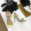Valentino Heel 10cm Rockstud Around Sandals Gold 2019