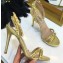 Valentino Heel 10cm Rockstud Around Sandals Gold 2019