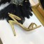 Valentino Heel 10cm Rockstud Around Sandals Gold 2019