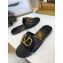 Valentino Cowhide Slip-On Slide Sandals Black With Go Logo Detail 2019