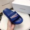 Balenciaga Slides Sandals Political Campain Logo Blue