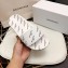 Balenciaga Slides Sandals All Over Logo White