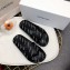 Balenciaga Slides Sandals All Over Logo Black
