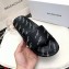 Balenciaga Slides Sandals All Over Logo Black