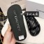 Balenciaga Slides Sandals All Over Logo Black