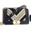 Chanel Embroidered Calfskin/Lurex Boy Small Flap Bag Black 2019