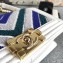 Chanel Embroidered Calfskin/Lurex Boy Medium Flap Bag White 2019