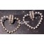 Saint Laurent Smoking Love Earrings In Brass And Crystals 565172