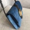Gucci Suede Arli Medium Shoulder Bag 550126 Blue 2019