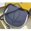 Fendi Round Stitched Saddle Bag Gray 2019