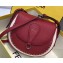 Fendi Round Stitched Saddle Bag Red 2019