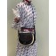 Fendi Round Stitched Saddle Bag Black 2019