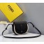 Fendi Round Stitched Saddle Bag Black 2019