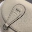 Fendi Round Stitched Saddle Bag Off White 2019