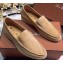 Loro Piana Suede Summer Walk Moccasin Nude