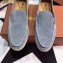 Loro Piana Suede Summer Walk Moccasin Gray