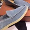 Loro Piana Suede Summer Walk Moccasin Gray