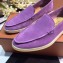 Loro Piana Suede Summer Walk Moccasin Purple
