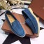 Loro Piana Suede Summer Walk Moccasin Denim Blue