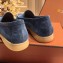 Loro Piana Suede Summer Walk Moccasin Denim Blue