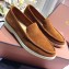 Loro Piana Suede Summer Walk Moccasin Caramel