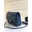 Chanel Pearl Caviar Calfskin Medium Classic Flap Bag A1112 Blue