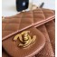 Chanel Pearl Caviar Calfskin Medium Classic Flap Bag A1112 Caramel/Gold