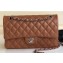 Chanel Pearl Caviar Calfskin Medium Classic Flap Bag A1112 Caramel/Silver