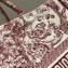 Dior Book Tote Bag In Hydrangea motif Embroidered Red 2019
