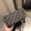 Dior Oblique Embroidered Canvas Backpack Bag Blue 2019