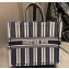 Dior Book Tote Bag In Striped Canvas Blue 2019