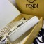 Fendi All-Over FF Logo Medium Baguette Bag in PU White 2019