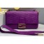 Fendi All-Over FF Motif Leather Large Baguette Bag Purple 2019