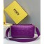 Fendi All-Over FF Motif Leather Large Baguette Bag Purple 2019