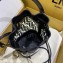 Fendi FF Logo Mon Tresor Mini Bucket Bag in PU Black 2019