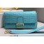 Fendi All-Over FF Motif Leather Large Baguette Bag Pale Blue 2019