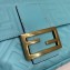 Fendi All-Over FF Motif Leather Large Baguette Bag Pale Blue 2019
