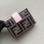 Fendi FF Logo Leather Card Holder Pink 2019