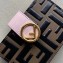 Fendi FF Logo Leather Card Holder Pink 2019