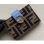Fendi FF Logo Leather Card Holder Sky Blue 2019