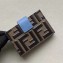 Fendi FF Logo Leather Card Holder Sky Blue 2019
