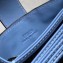 Fendi FF Logo Leather Card Holder Sky Blue 2019