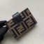 Fendi FF Logo Leather Card Holder Black 2019