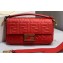 Fendi All-Over FF Motif Leather Medium Baguette Bag Red 2019