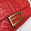 Fendi All-Over FF Motif Leather Medium Baguette Bag Red 2019