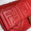 Fendi All-Over FF Motif Leather Medium Baguette Bag Red 2019