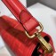 Fendi All-Over FF Motif Leather Medium Baguette Bag Red 2019
