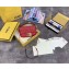 Fendi All-Over FF Motif Leather Mini Baguette Bag Red 2019